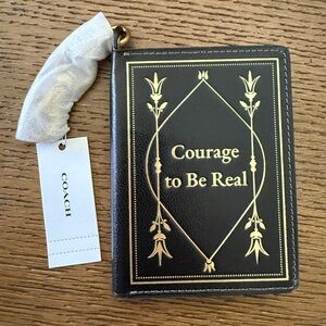 Coach Notebook Bag Charm in BLACK